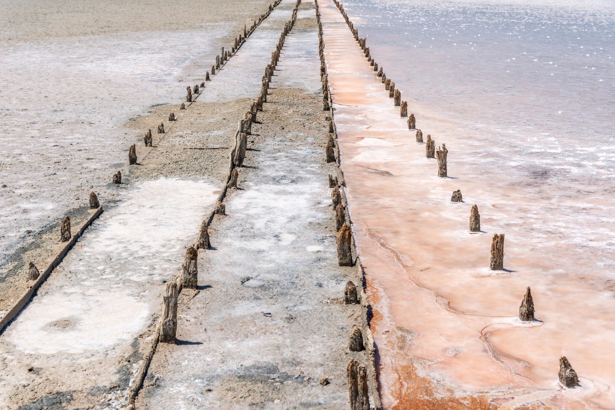 Pink salt crystals for food grade applications